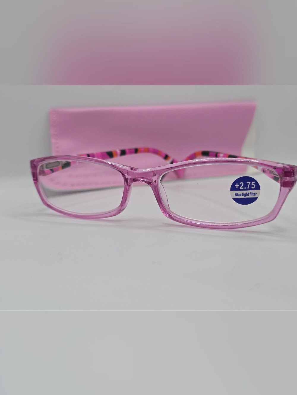 NWOT Women Light Blocking Reading Glasses +2.75 With Spring Hinges